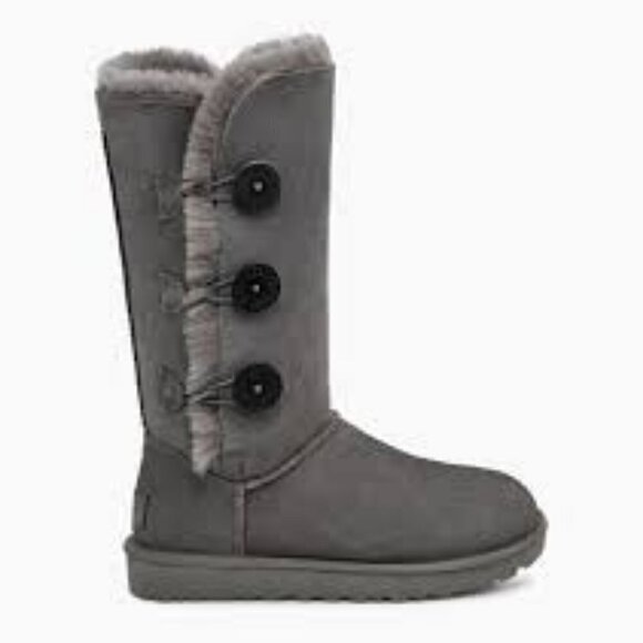 Uggs Bailey Button Triplet Boots in Grey Size 5 - Picture 1 of 15